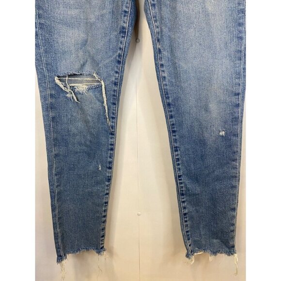 MOUSSY 27 Depew Skinny Jean Light Blue Fray Hem Distressed GUC* - Picture 5 of 9